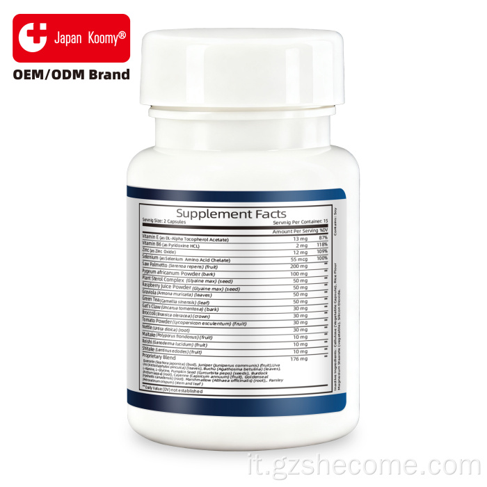 Shecome Prostate Support 30 capsule Saw Palmetto potenziato